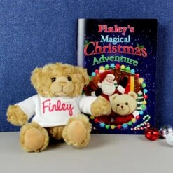 Personalised Magical Christmas Adventure Story Book And Personalised Teddy Bear