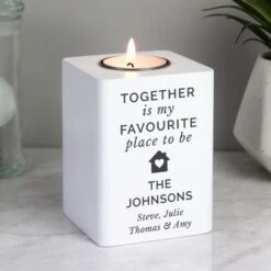 Personalised Home White Wooden Tea Light Holder 9 Personalised Home White Wooden Tea Light Holder -Cheap Gifts Store 735x735 fitbox p1011f05 1