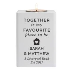 Personalised Home White Wooden Tea Light Holder 8 Personalised Home White Wooden Tea Light Holder -Cheap Gifts Store 735x735 fitbox p1011f05 3
