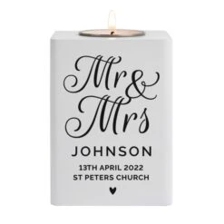 Personalised Mr & Mrs White Wooden Tea Light Holder -Cheap Gifts Store 735x735 fitbox p1011f06 3