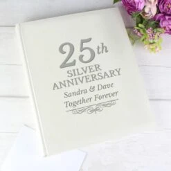 Personalised 25th Silver Anniversary Traditional Photo Album 13 Personalised 25th Silver Anniversary Traditional Photo Album -Cheap Gifts Store 735x735 fitbox p1012a33 1