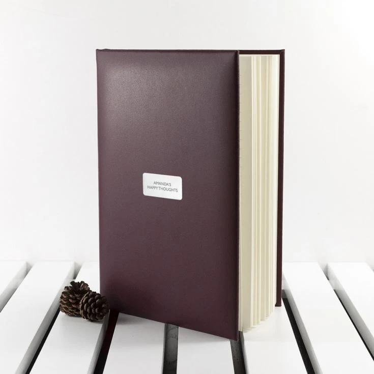 Personalised Burgundy Leather Notebook 7 Personalised Burgundy Leather Notebook - Image 5
