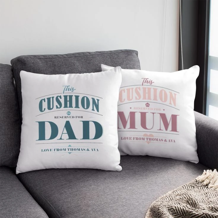 Personalised Pair Of Mum & Dad Cushions 3 Personalised Pair Of Mum & Dad Cushions