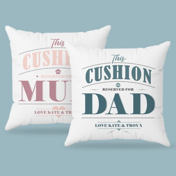 Personalised Pair Of Mum & Dad Cushions 4 Personalised Pair Of Mum & Dad Cushions - Image 2