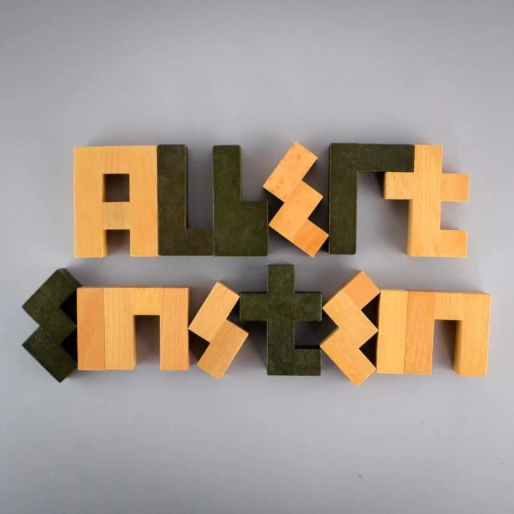 Einstein Letter Block Puzzle 6 Einstein Letter Block Puzzle - Image 4