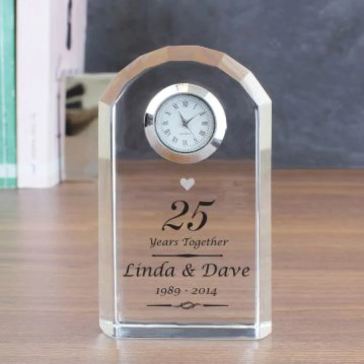 Personalised Silver Wedding Anniversary Clock 5 Personalised Silver Wedding Anniversary Clock - Image 3