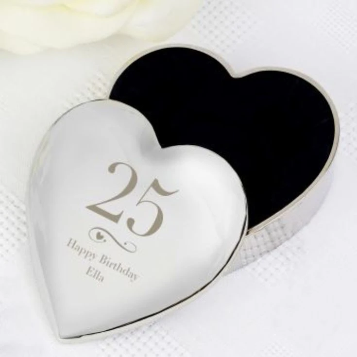 Personalised 50th Birthday Heart Trinket Box 6 Personalised 50th Birthday Heart Trinket Box - Image 4