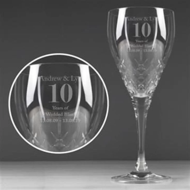 Personalised Birthday Crystal Wine Glass 5 Personalised Birthday Crystal Wine Glass - Image 3