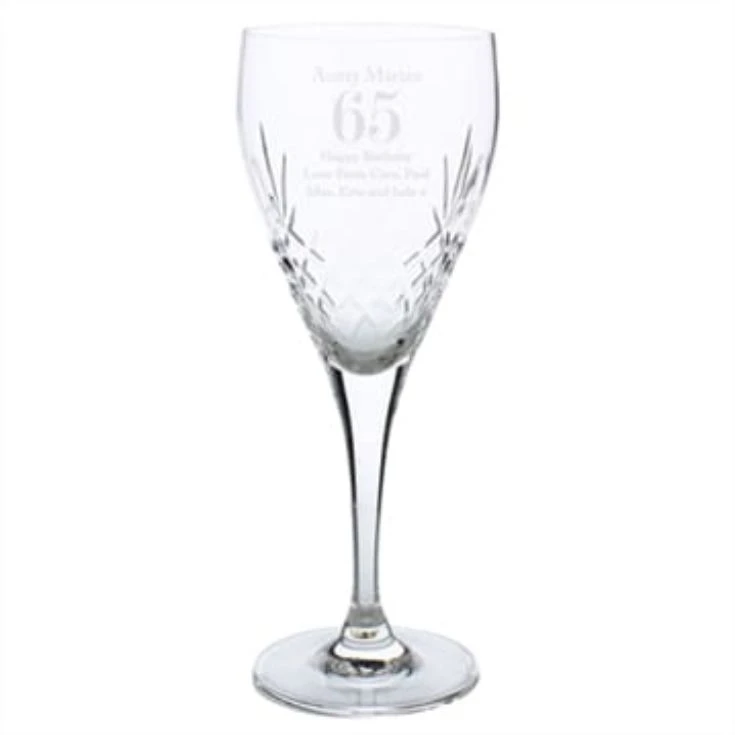 Personalised Birthday Crystal Wine Glass 7 Personalised Birthday Crystal Wine Glass - Image 5