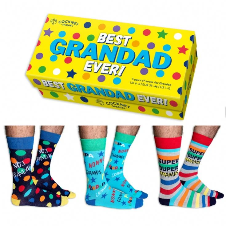 Best Grandad Socks Gift Set 3 Best Grandad Socks Gift Set