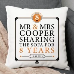 Personalised 8th Anniversary Sharing The Sofa Cushion -Cheap Gifts Store 735x735 fitbox sharing the sofa 8th anniversary cushion 1 1