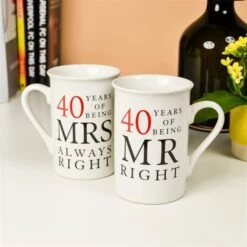 40 Years Of Being Right Anniversary Mug -Cheap Gifts Store 735x735 fitbox wdd202 40 years of mr mrs right lifestyle 1800 1
