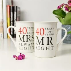 40 Years Of Being Right Anniversary Mug -Cheap Gifts Store 735x735 fitbox wdd202 40 years of mr mrs right lifestyle 1800 5