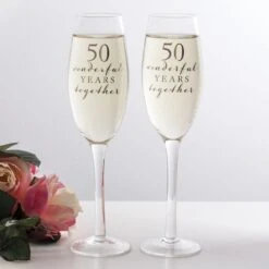 Happy 50th Anniversary Glasses 9 Happy 50th Anniversary Glasses -Cheap Gifts Store 735x735 fitbox wg66550 gold champagne flutes 800 a1